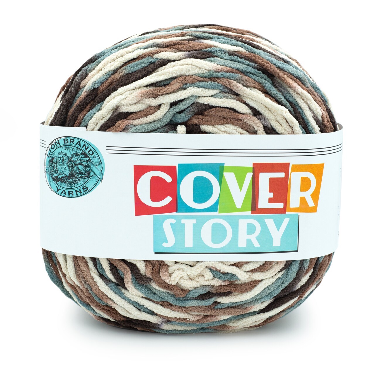 Lion Brand Yarn Cover Story Woods Super Bulky Polyester Multicolor Yarn 1 Cake